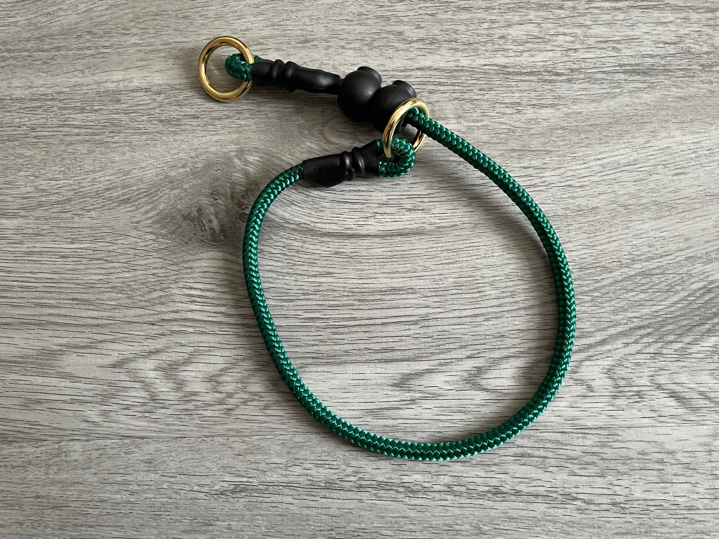 cord choke training collar with brass o rings
