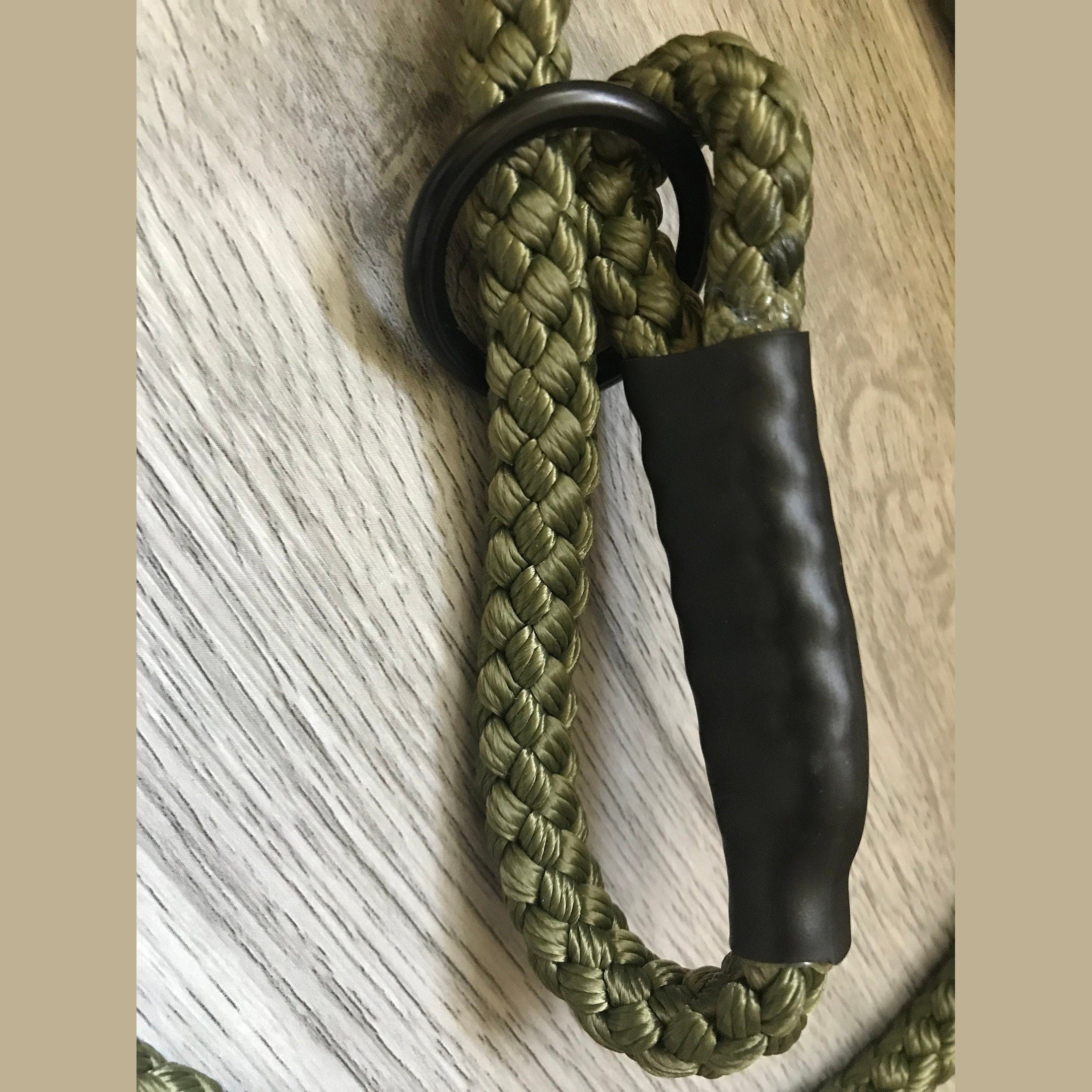 Slip Lead dog training lead Gundog  Field Trial Lurcher working dog puppy 10mm  Olive Green