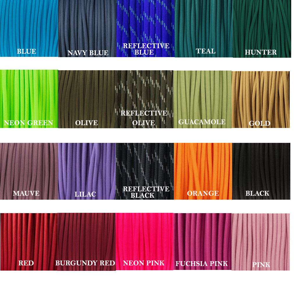 Short Slip Lead puppy training lead | dog gundog heeling / heel pulling lightweight Paracord rope 4mm