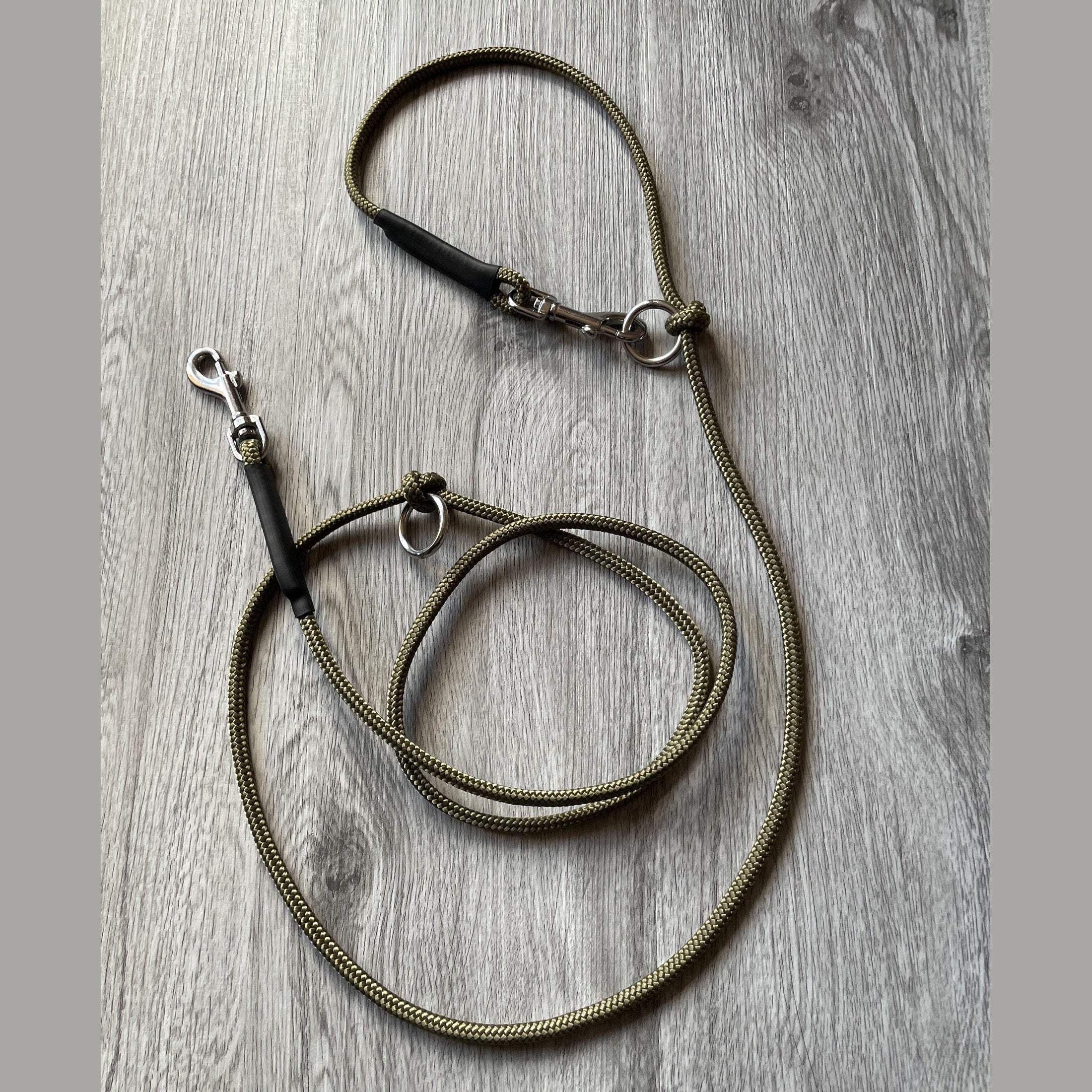 Double Ended Dog Training Lead for Small Dogs & Puppies - Hands-Free, Multi-Function Police Style Rope Lead