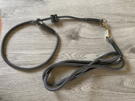 Training Slip collar and lead dog set grot dominant dogs puppy gundog training 6mm custom colours and lengths | sizes