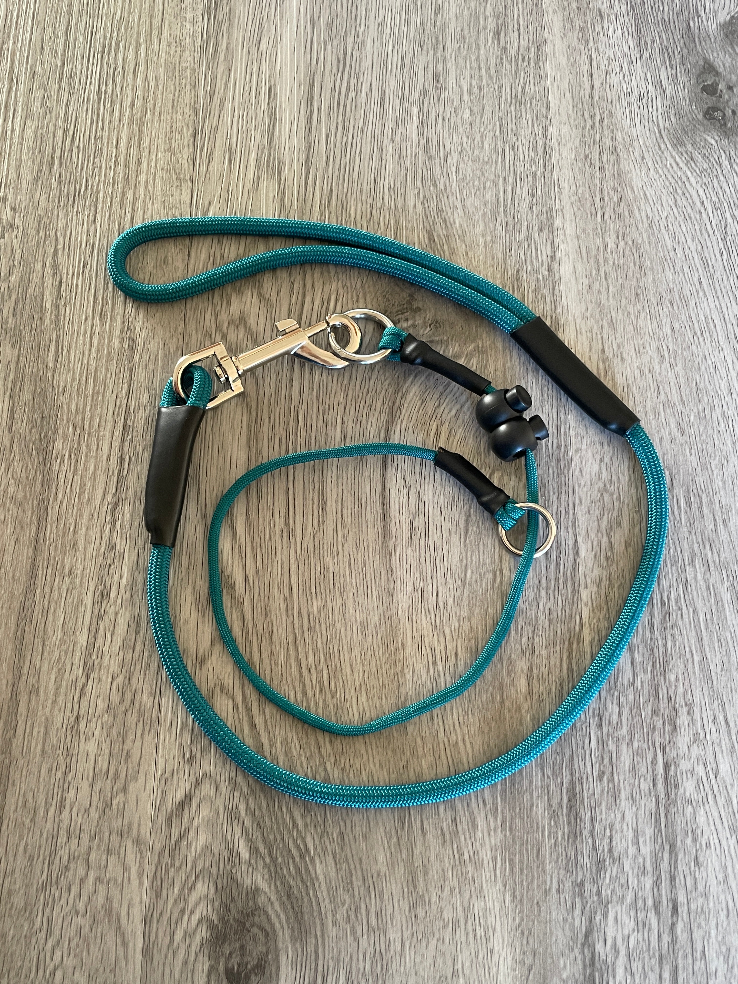 teal short dog lead