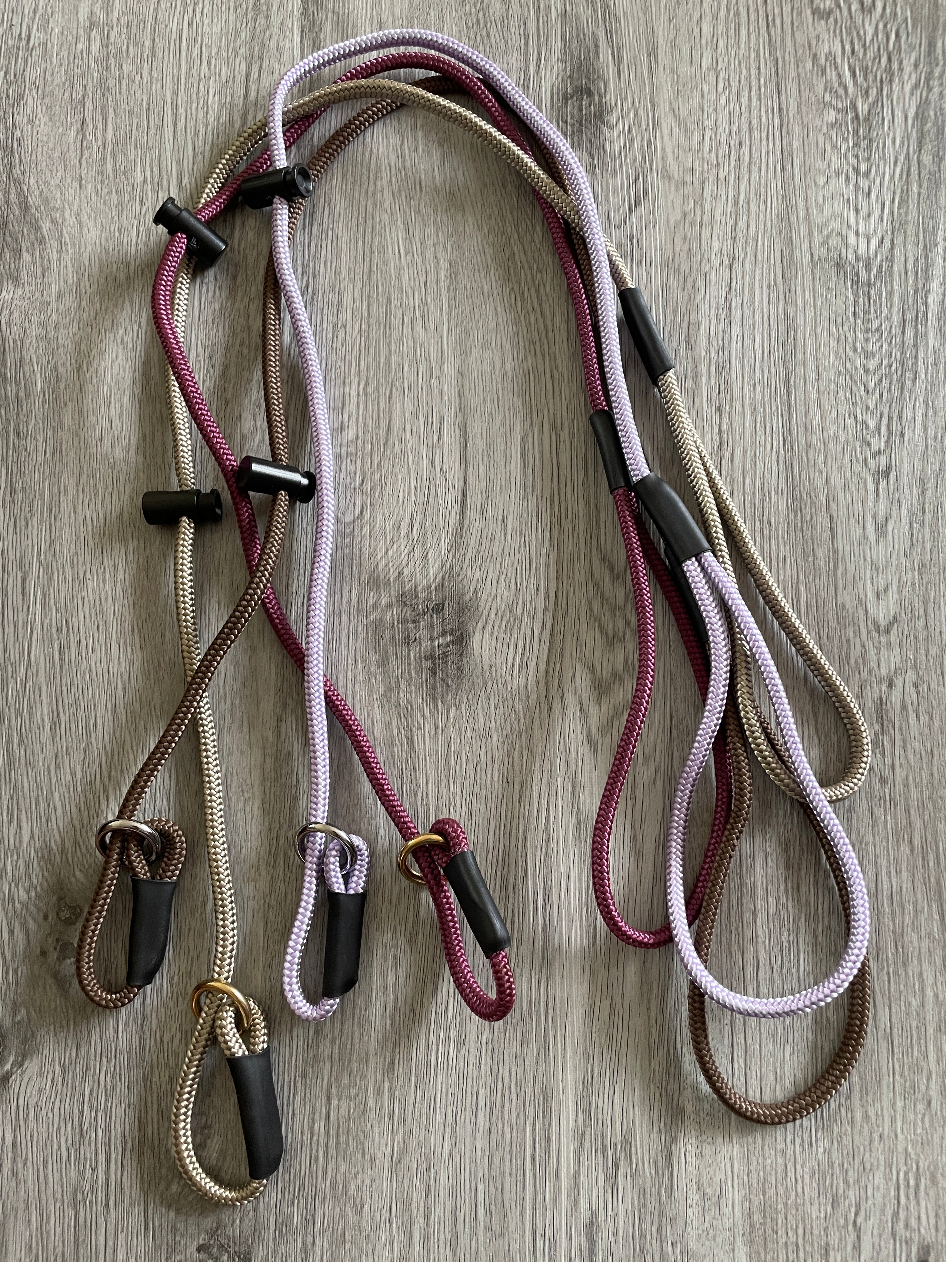 6mm Rope Slip Lead |  Daily Walking and Stop Pulling Training |Adjustable Stopper | 3ft to 6ft