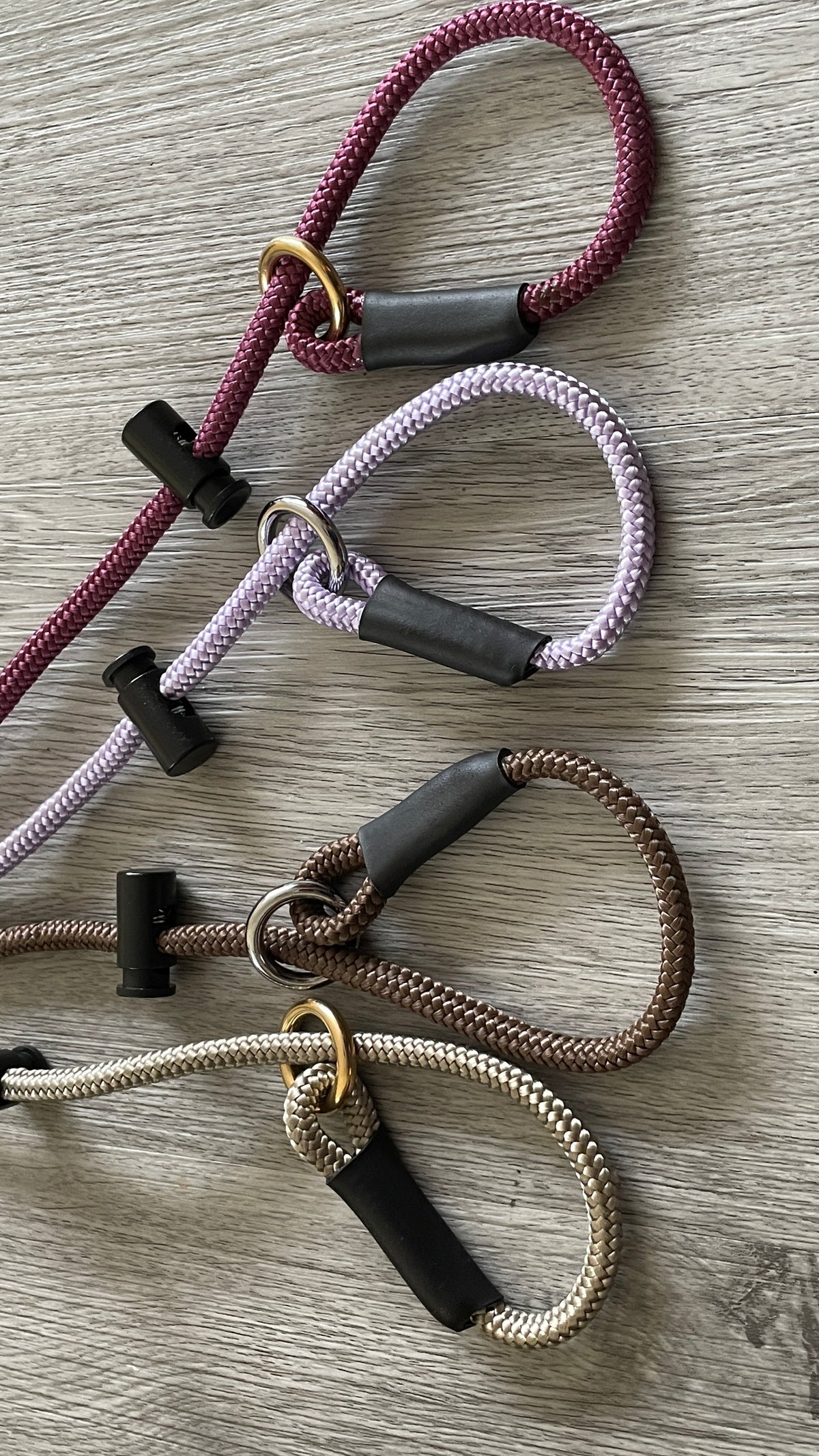6mm Rope Dog Slip Lead |  Daily Walking and Stop Pulling Training |Adjustable Stopper | 3ft to 6ft