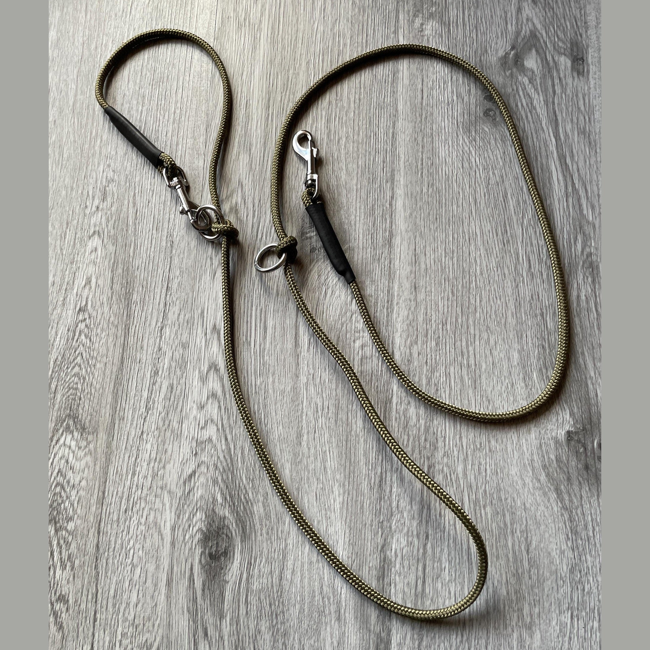 Double Ended Dog Training Lead for Small Dogs & Puppies - Hands-Free, Multi-Function Police Style Rope Lead