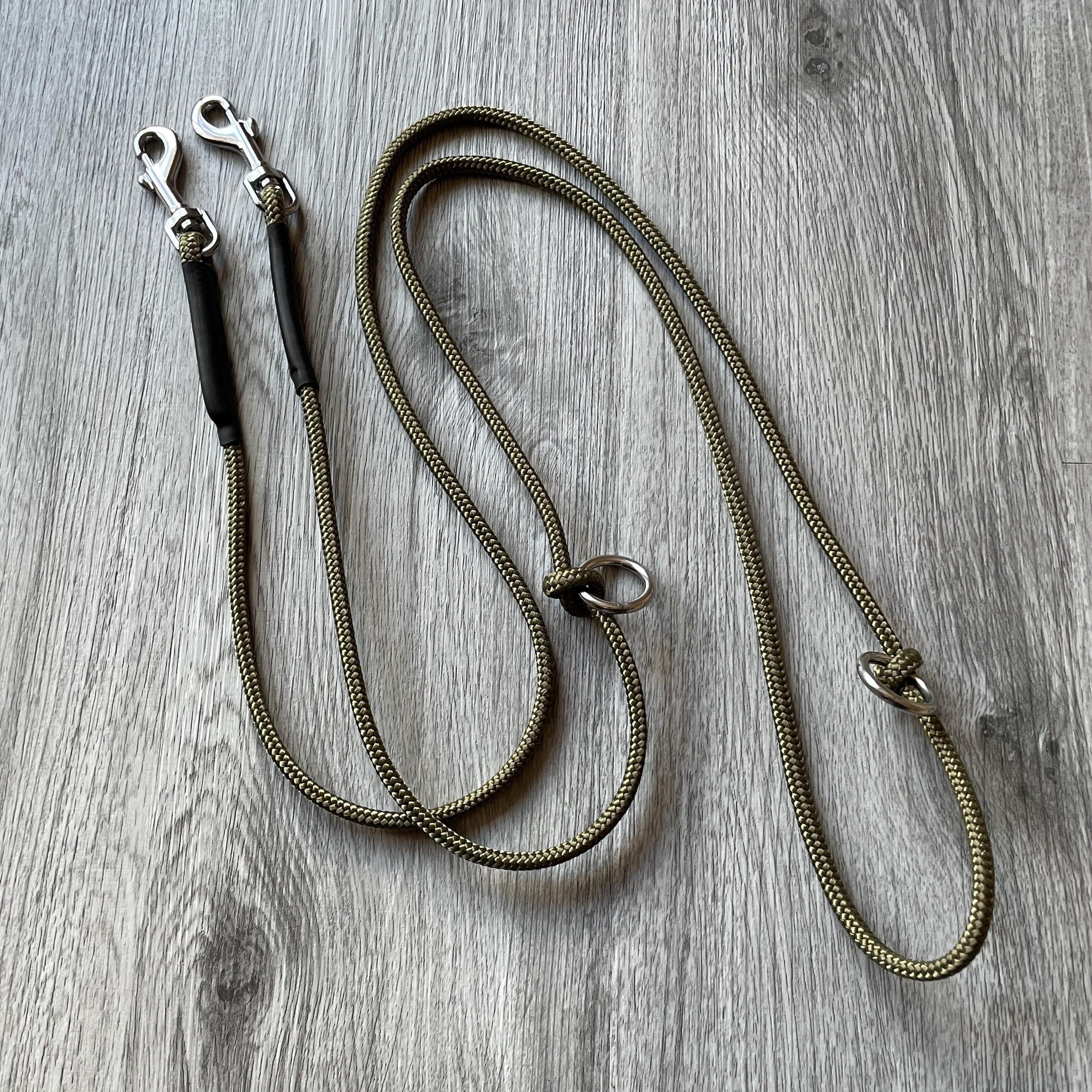 Double Ended Dog Training Lead for Small Dogs & Puppies - Hands-Free, Multi-Function Police Style Rope Lead