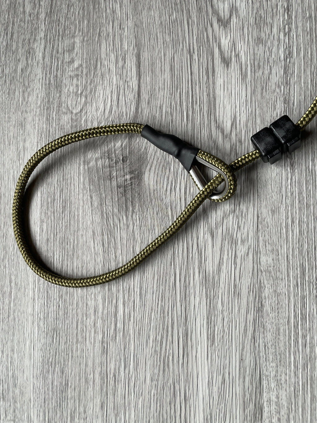 6mm Gundog Slip Lead with metal thimble | Working Dog | Lurcher Field Trial Lightweight Strong Braid Olive Green
