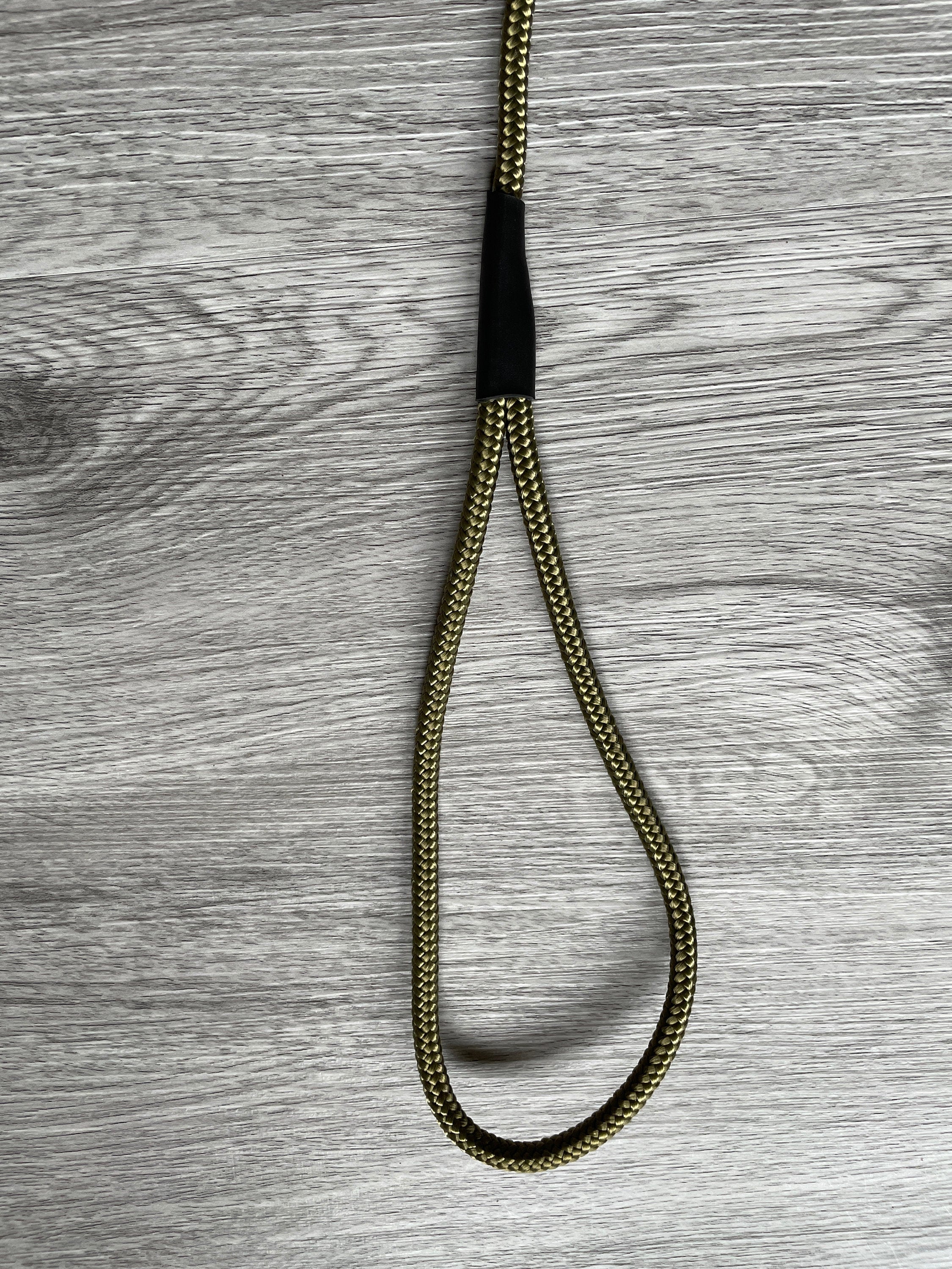 6mm Gundog Slip Lead with metal thimble | Working Dog | Lurcher Field Trial Lightweight Strong Braid Olive Green