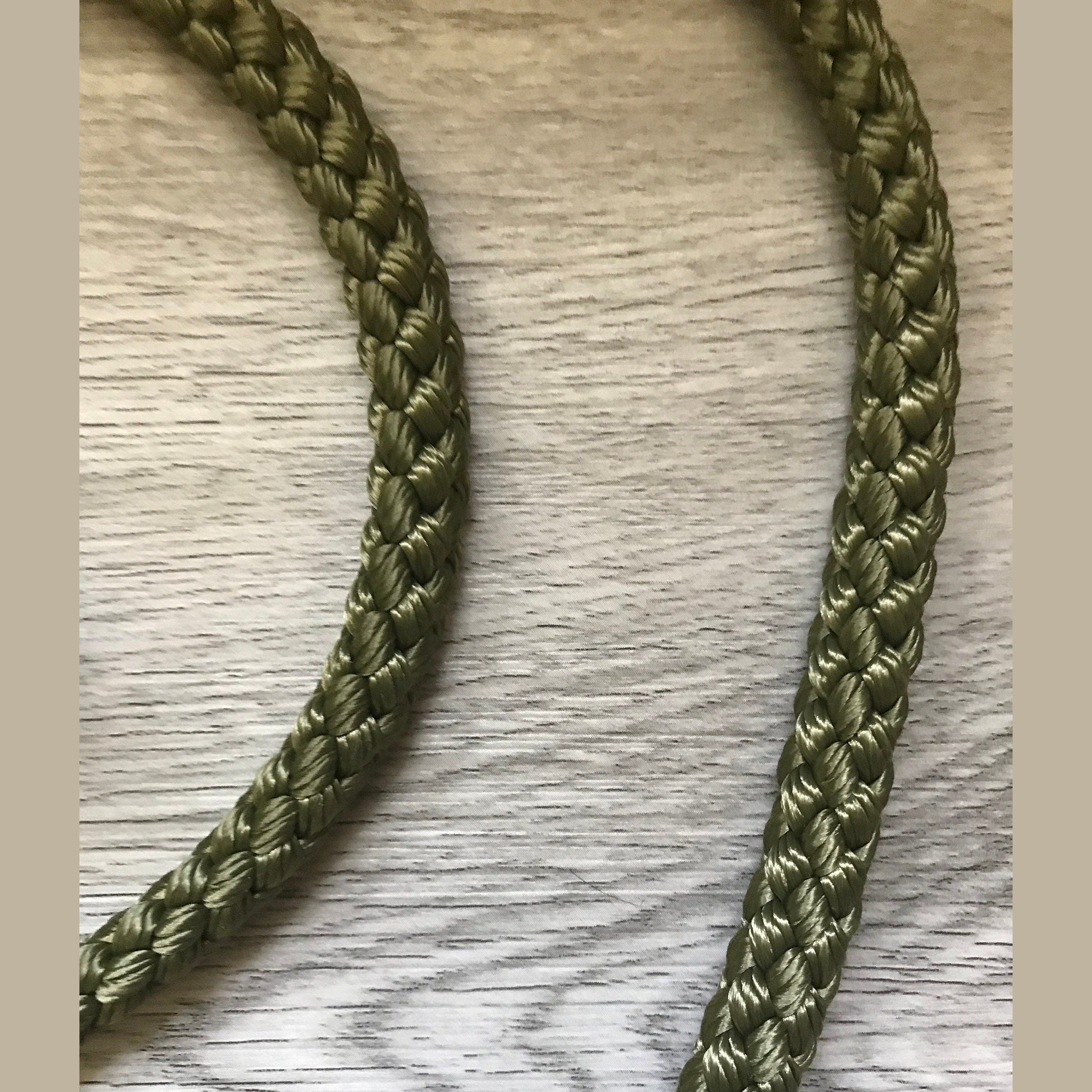 Slip Lead dog training lead Gundog  Field Trial Lurcher working dog puppy 10mm  Olive Green