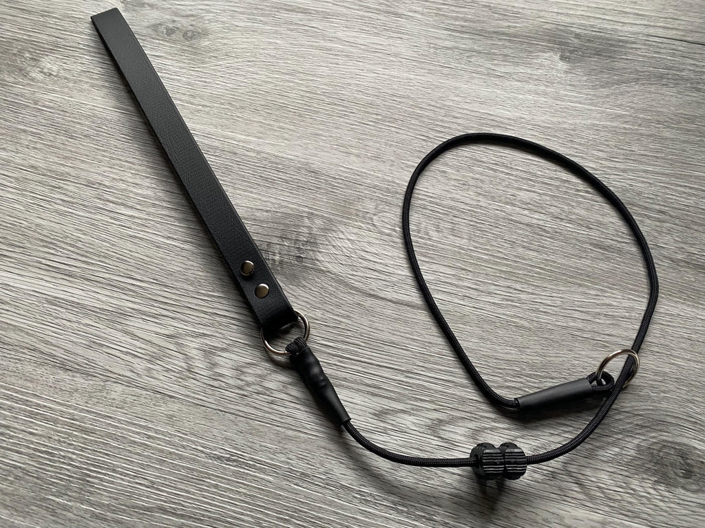 Slip collar short lead for dog training | Grot correction tab| dominant dog choke obedience traffic | Very strong