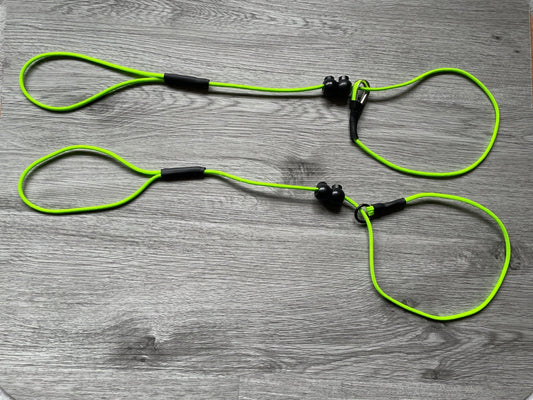 Short Slip Lead puppy training lead | dog gundog heeling / heel pulling lightweight Paracord rope 4mm