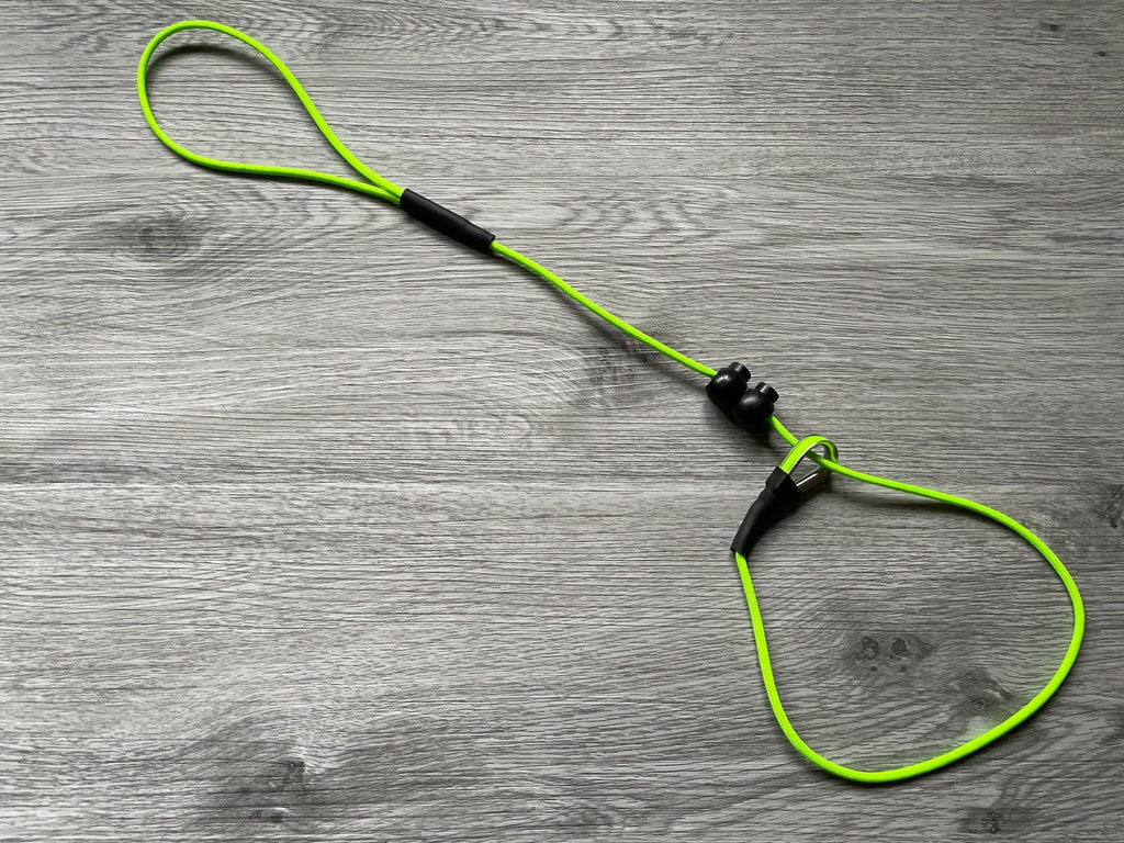 Short Slip Lead puppy training lead | dog gundog heeling / heel pulling lightweight Paracord rope 4mm